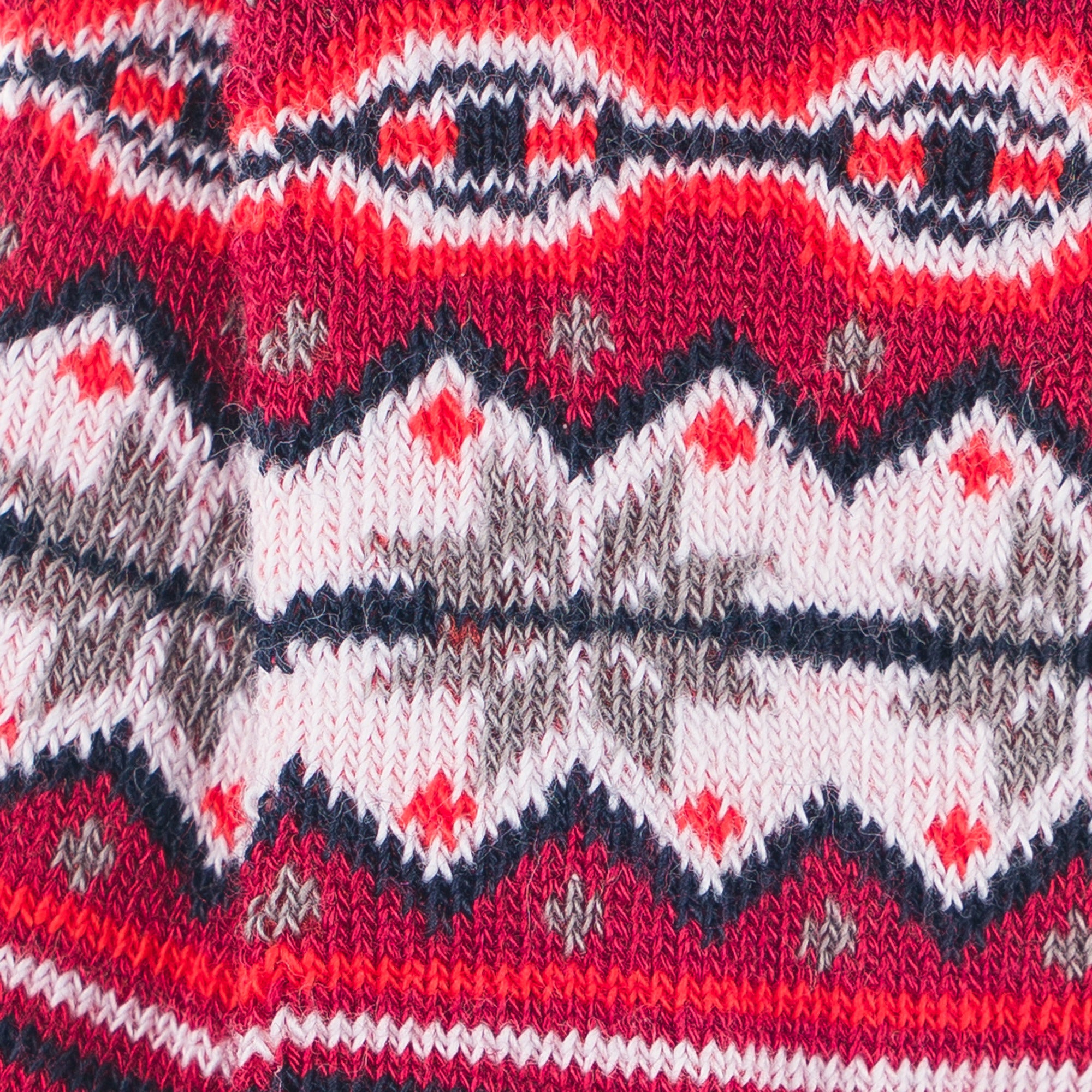 Chaussettes hautes bébé en viscose et soie Rouge - Style norvégien