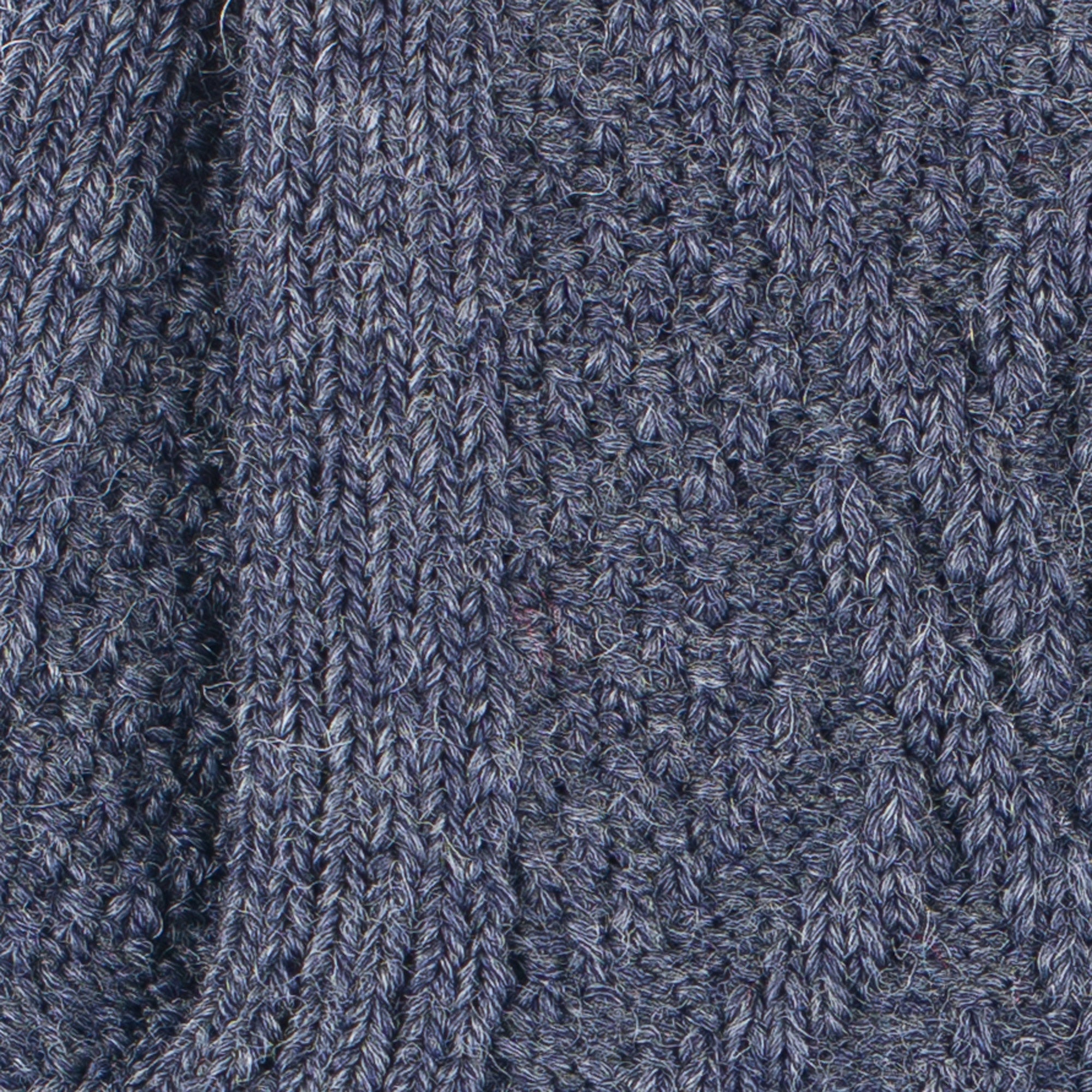 Chaussettes hautes bébé en laine mérinos Bleu jean - Torsade