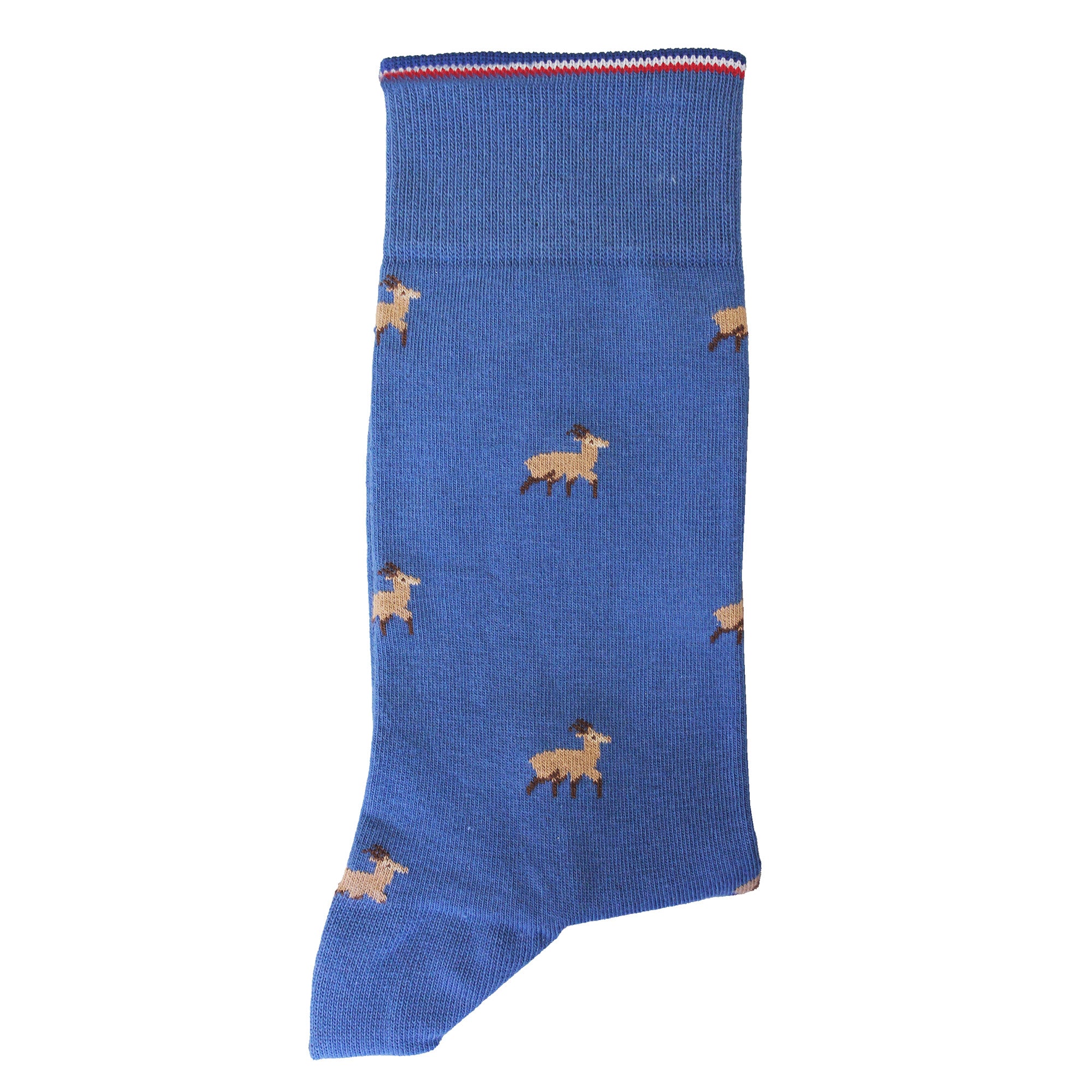 Chaussettes coton bleu chamois homme