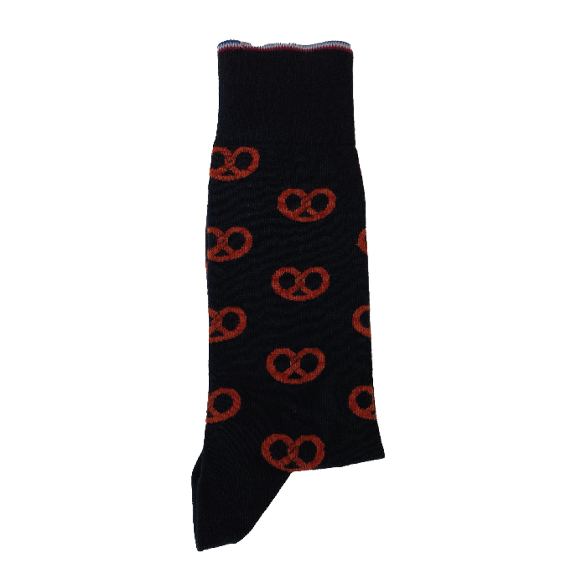 Mi-chaussettes noir bretzels homme