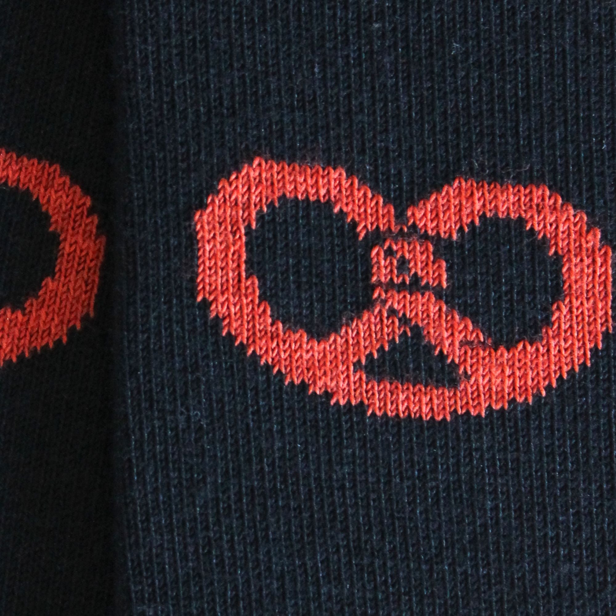 Mi-chaussettes noir bretzels homme