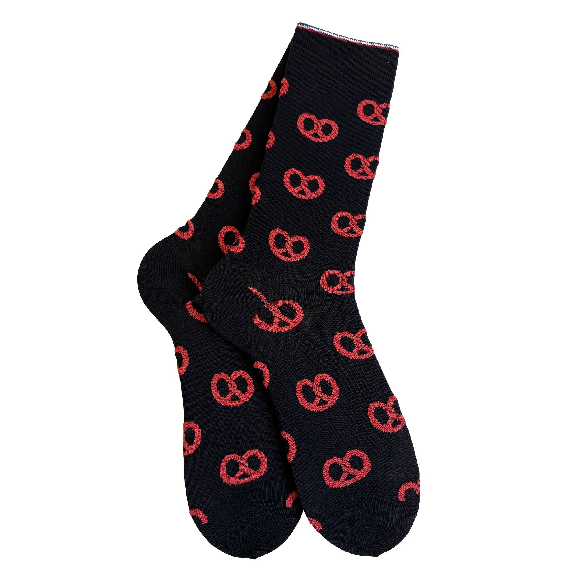 Mi-chaussettes noir bretzels homme