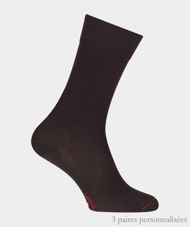 Coffret de Chaussettes Unies jersey personnalisées Coton Homme Anthracite