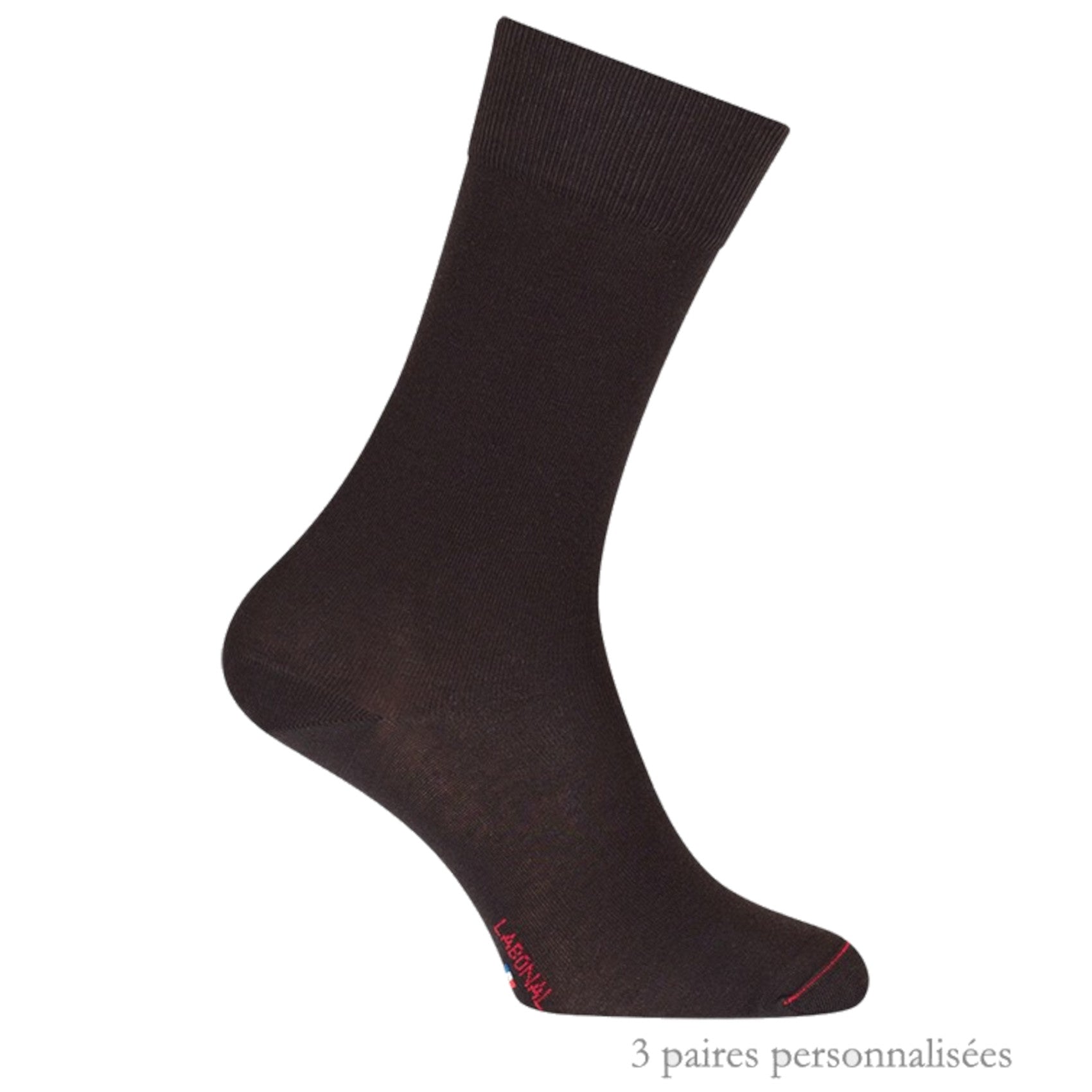 Coffret de Chaussettes Unies jersey personnalisées Coton Homme Anthracite