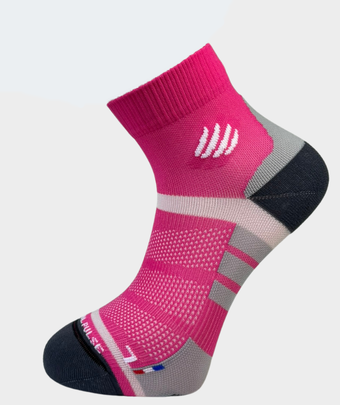 Socquettes Pulse Running - Rose