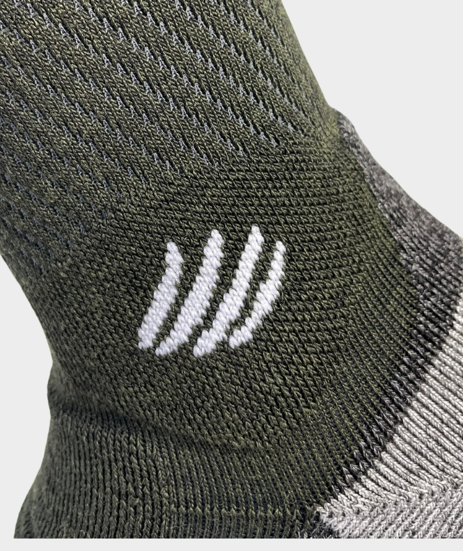 Chaussette Randonnée Pulse Laine Merinos Kaki