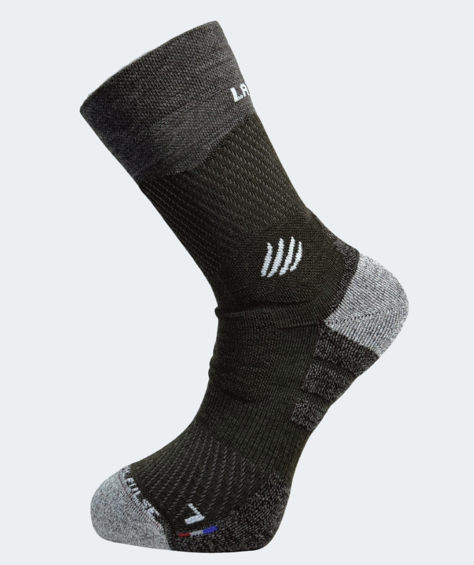 Chaussette Randonnée Pulse Laine Merinos Kaki