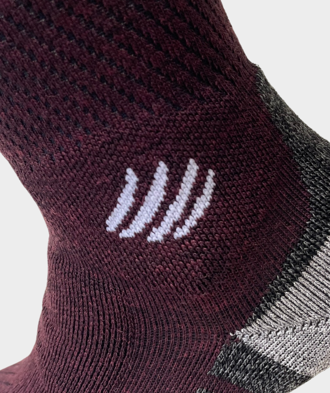 Chaussette Randonnée Pulse Laine Merinos Rouge