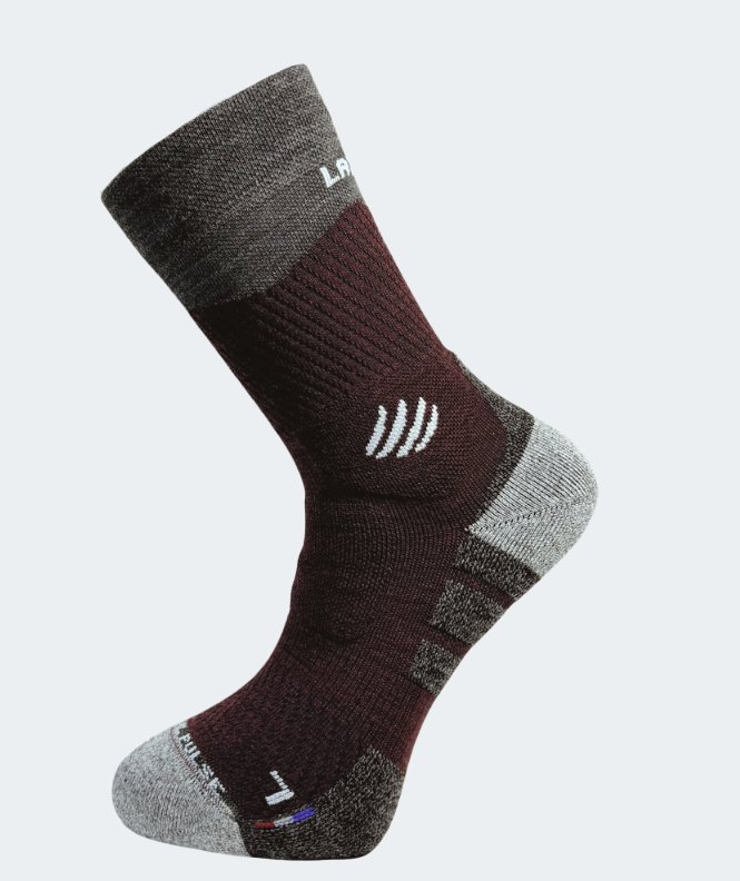 Chaussette Randonnée Pulse Laine Merinos Rouge