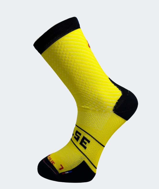 Chaussettes Pulse cyclisme Jaune