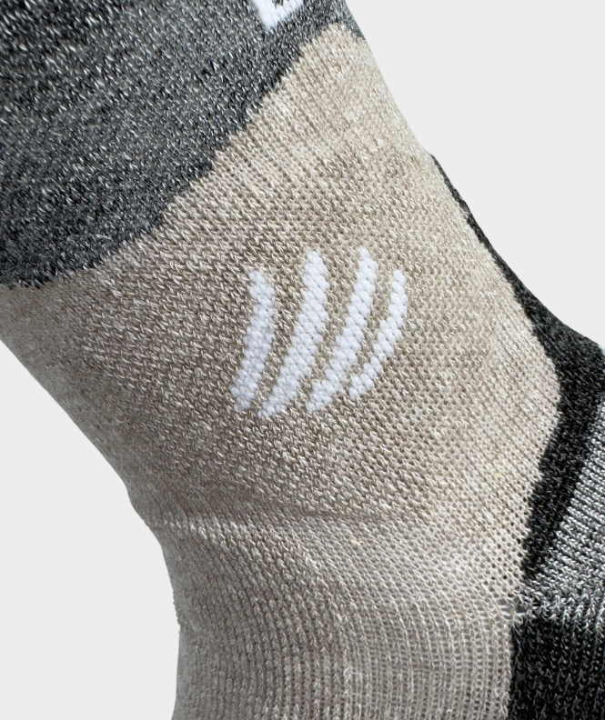 Socquette Randonnée PULSE Lin Tencel Beige