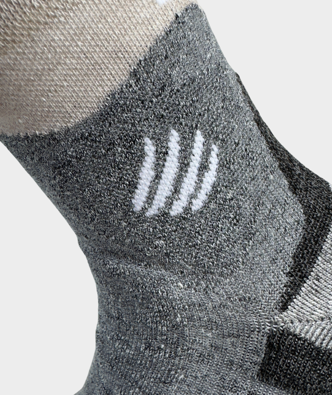 Socquette Randonnée PULSE Lin Tencel Noir