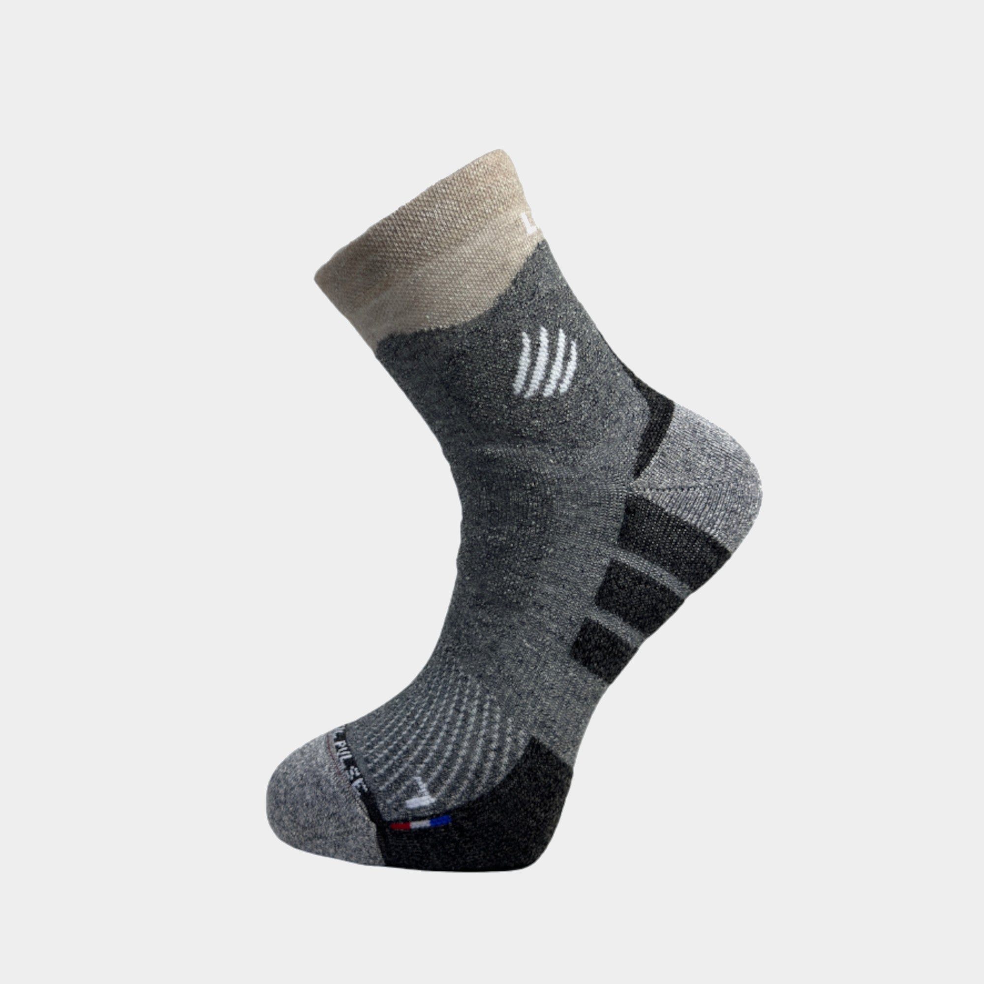 Socquette Randonnée PULSE Lin Tencel Noir