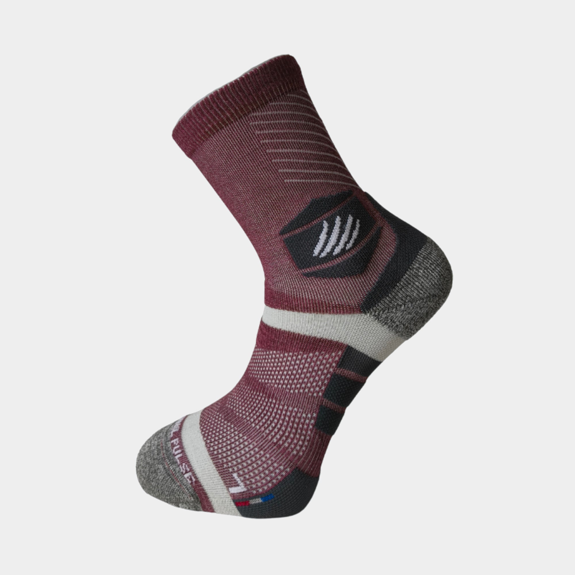 Chaussettes Trail Pulse Bordeaux