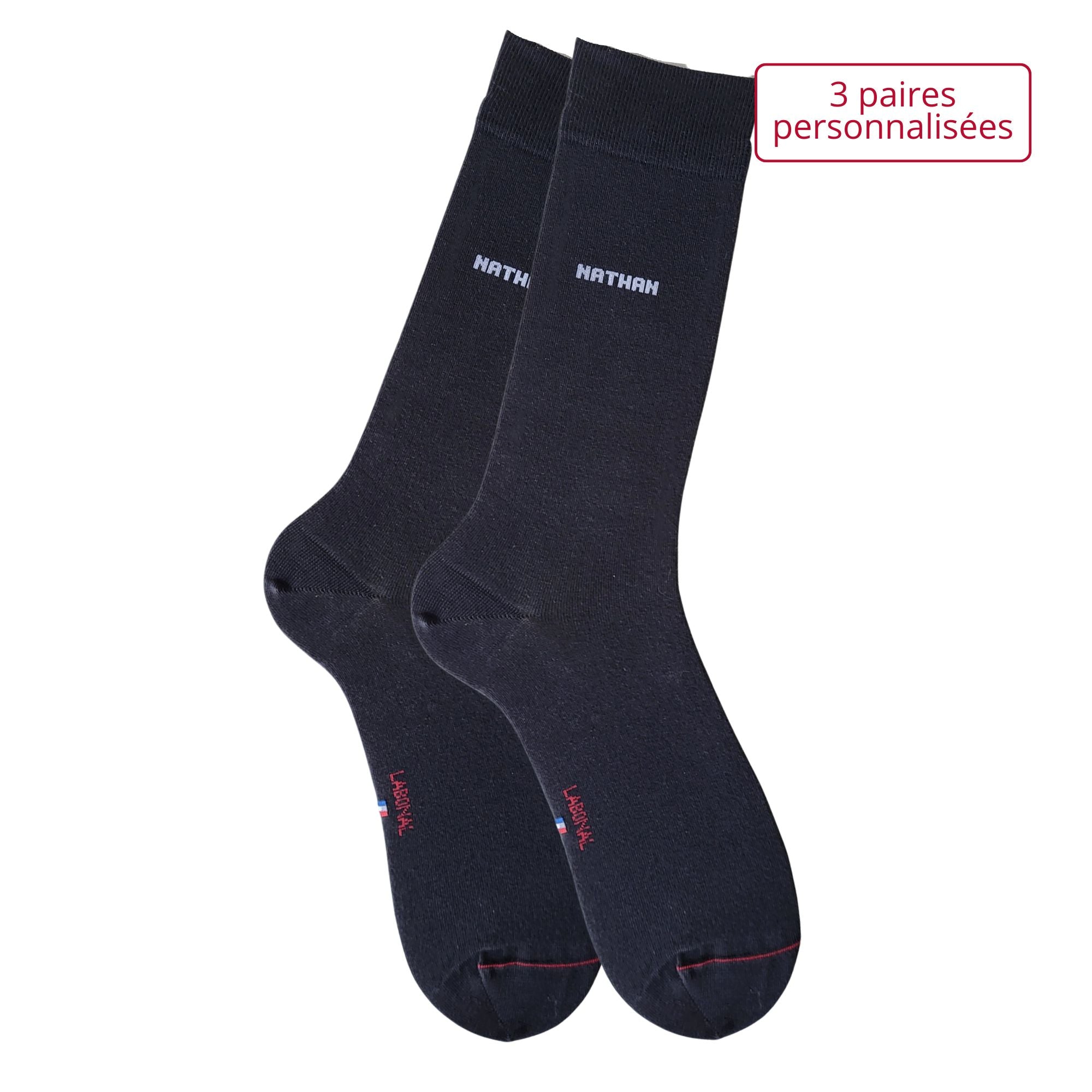 Coffret de Chaussettes personnalisées Coton Homme Anthracite
