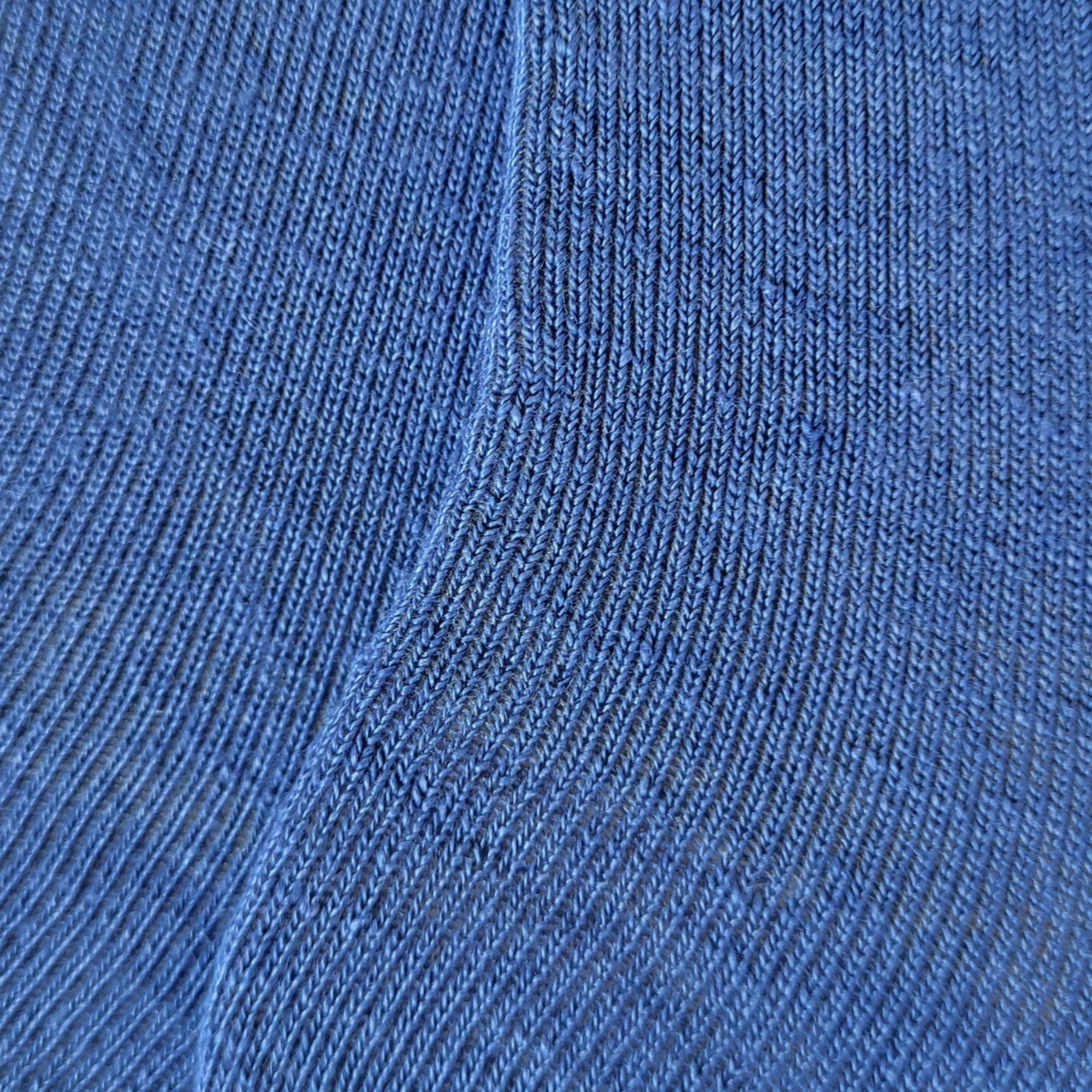 Chaussettes en lin bleu femme