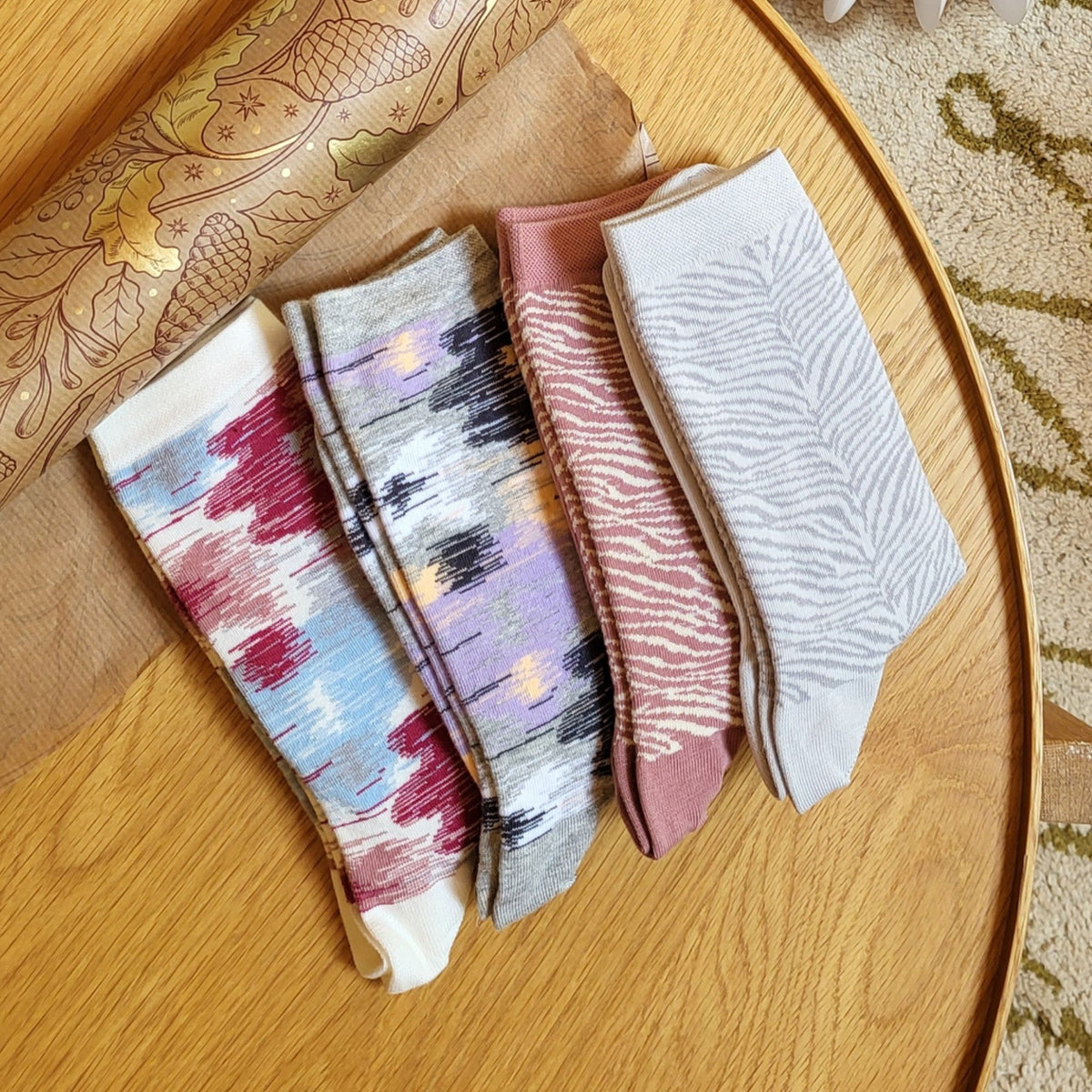 Chaussettes gris motif camouflage