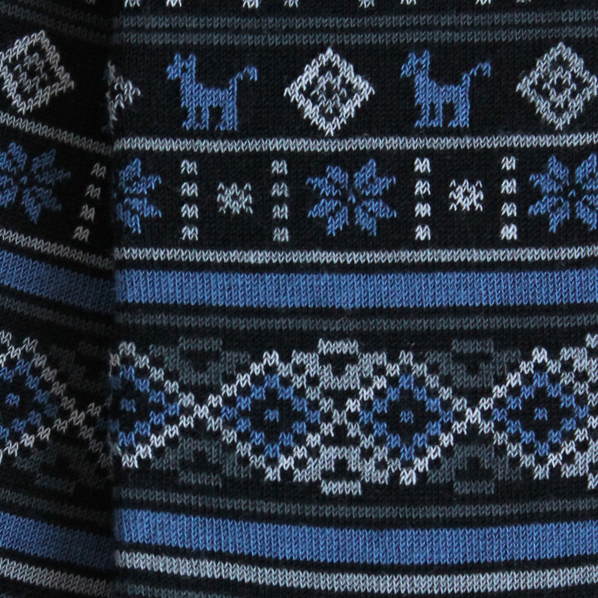 Chaussettes laine noir motif norvegien