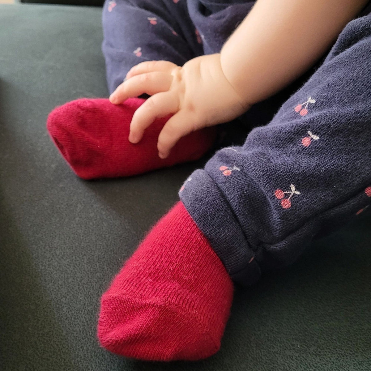 Chaussettes coton rouge bébé