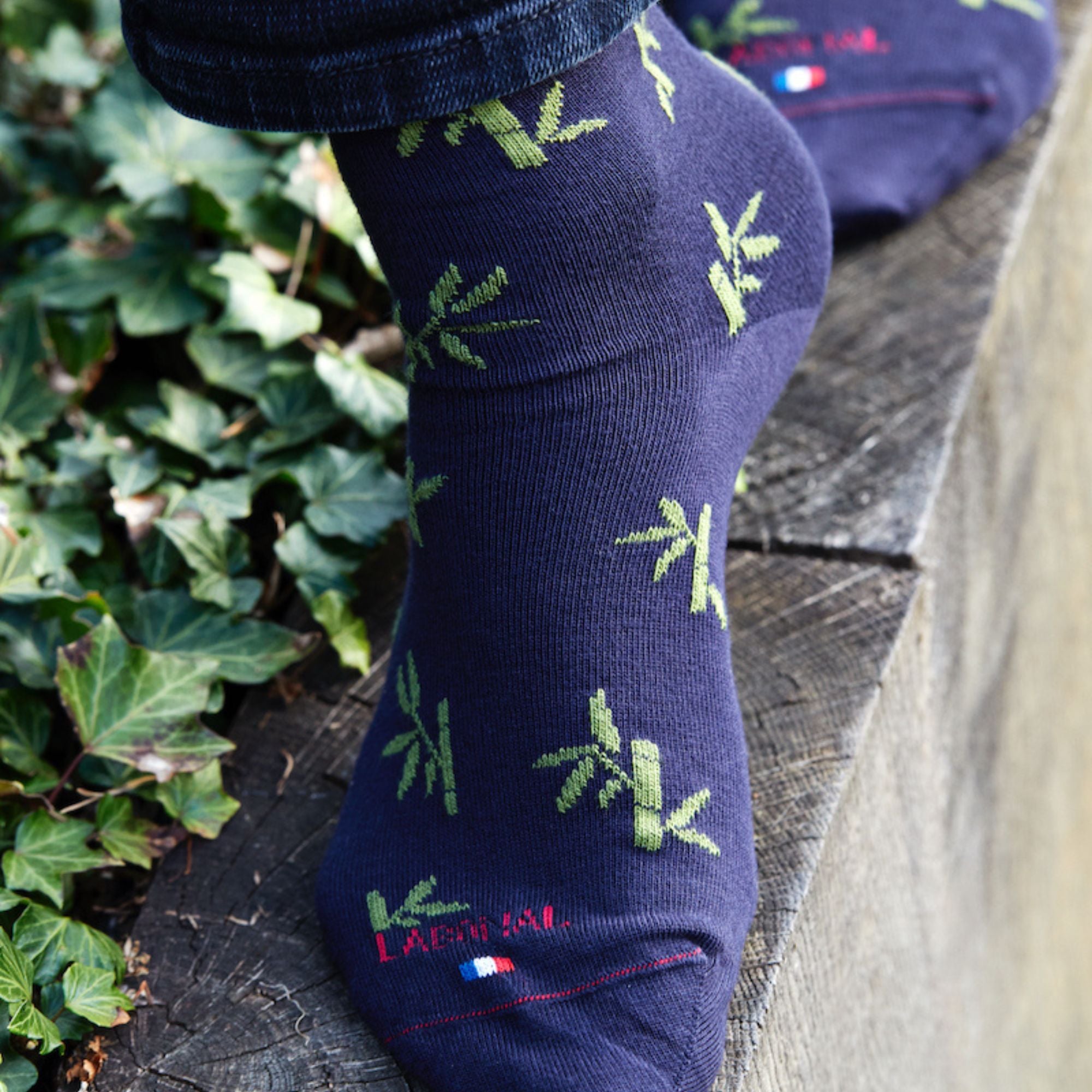 Chaussettes en bambou Marine - Semis tiges