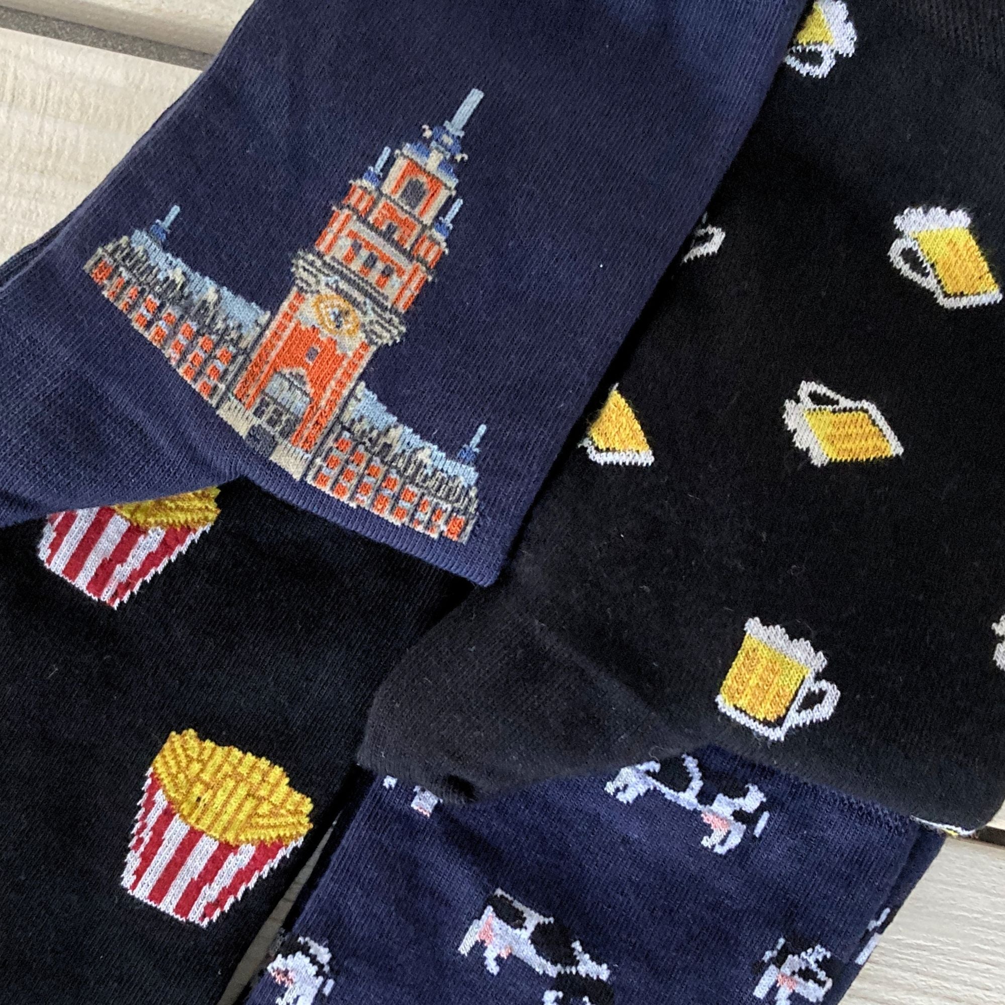 Chaussettes noir frites homme