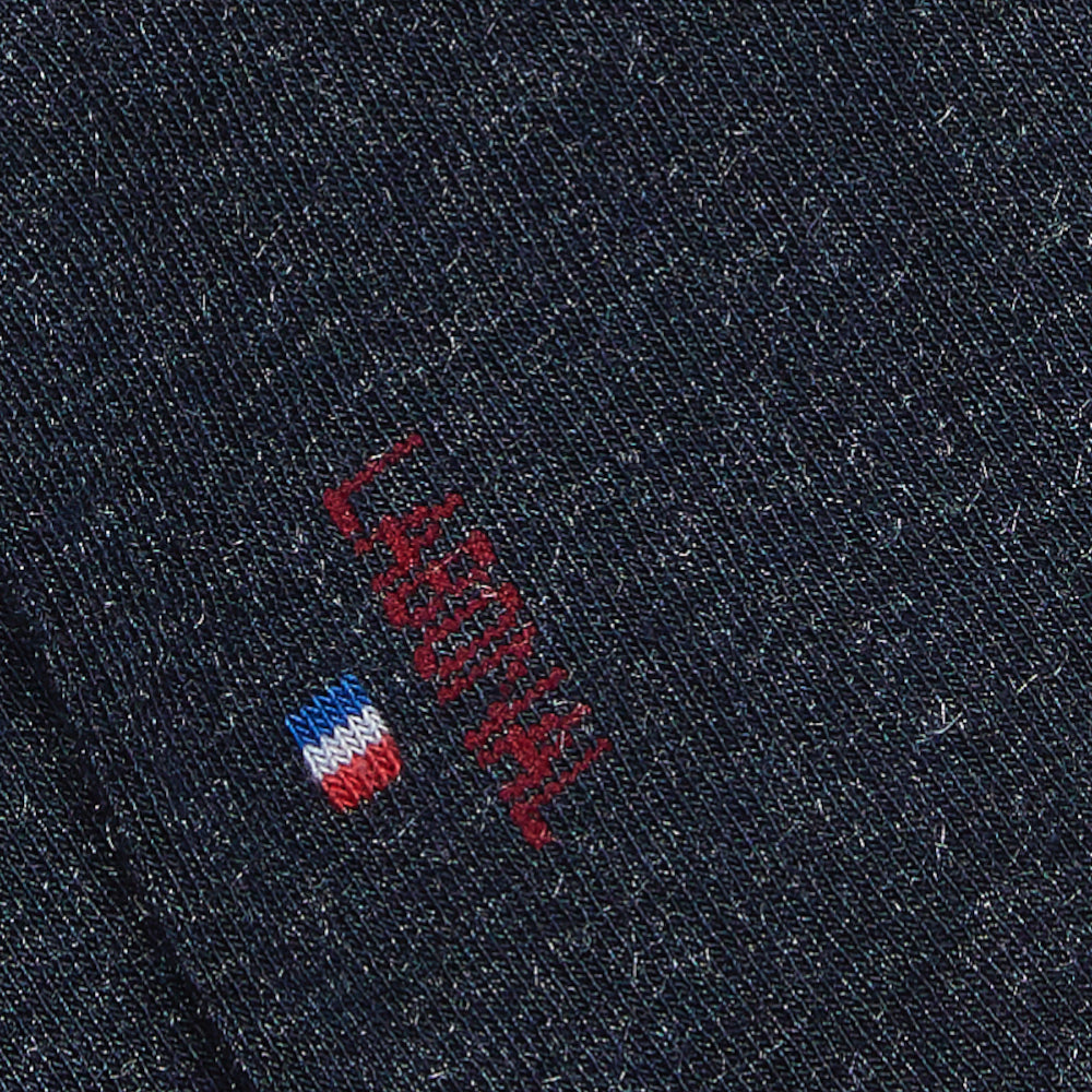 Chaussettes en viscose et soie Bleu jean - Unies jersey roulottées