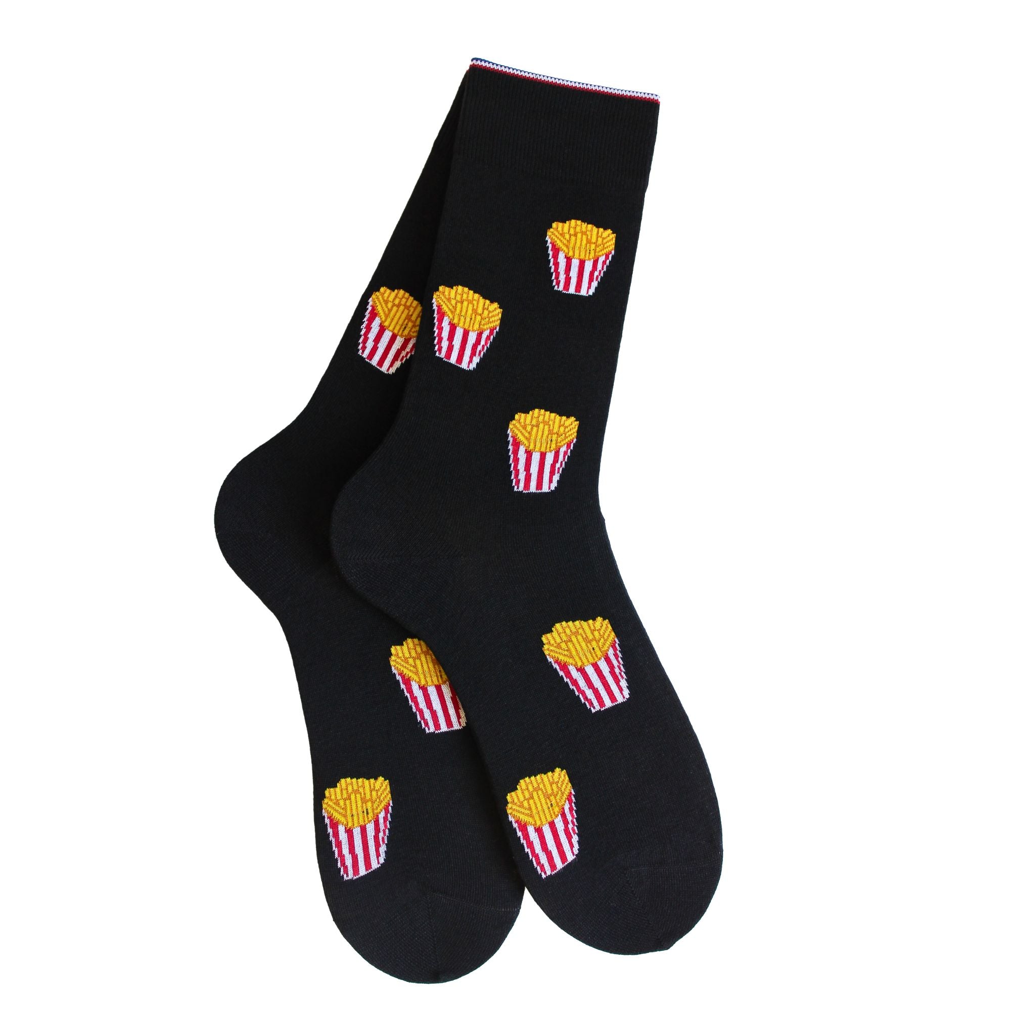 Chaussettes noir frites homme