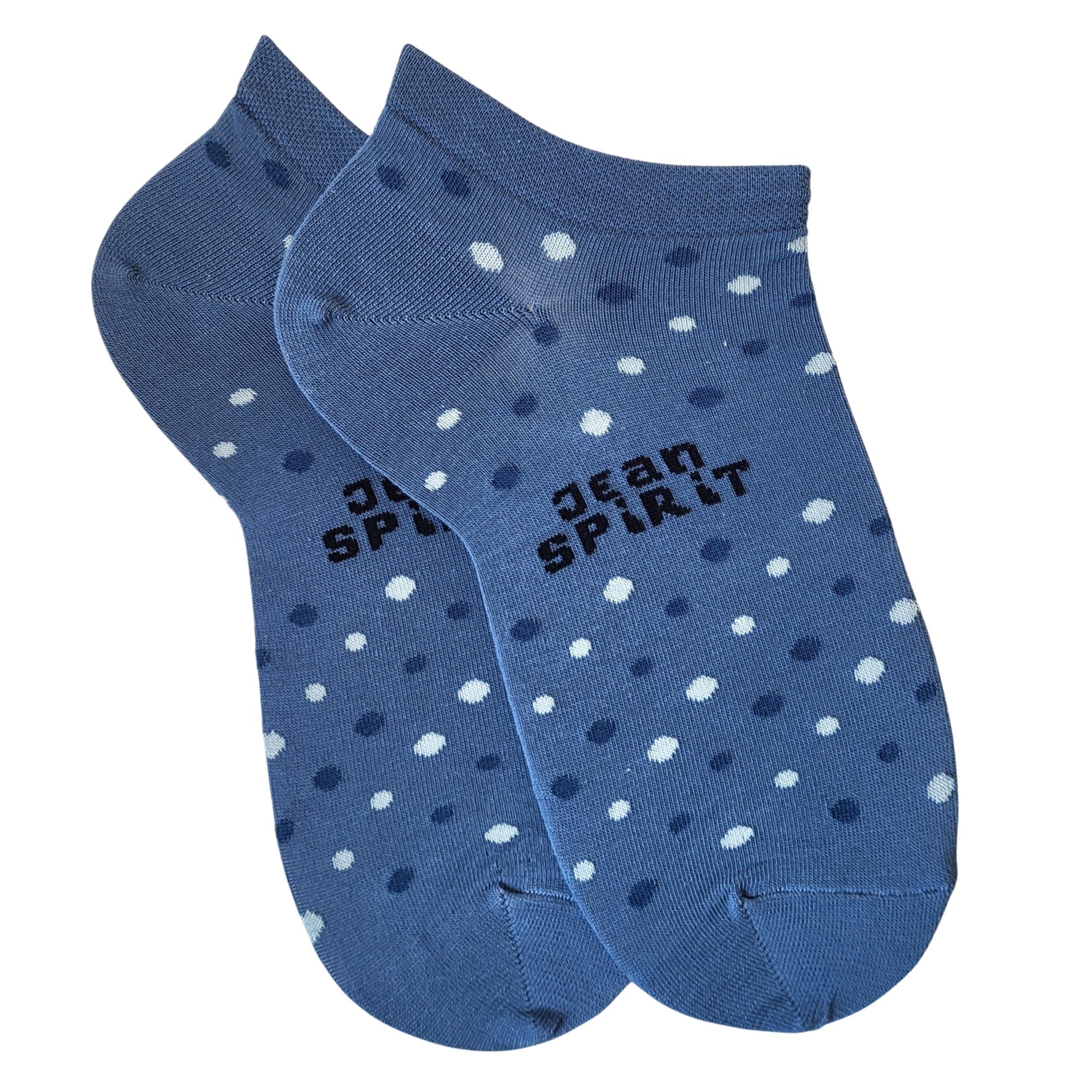 Mini-socquettes bleues à pois