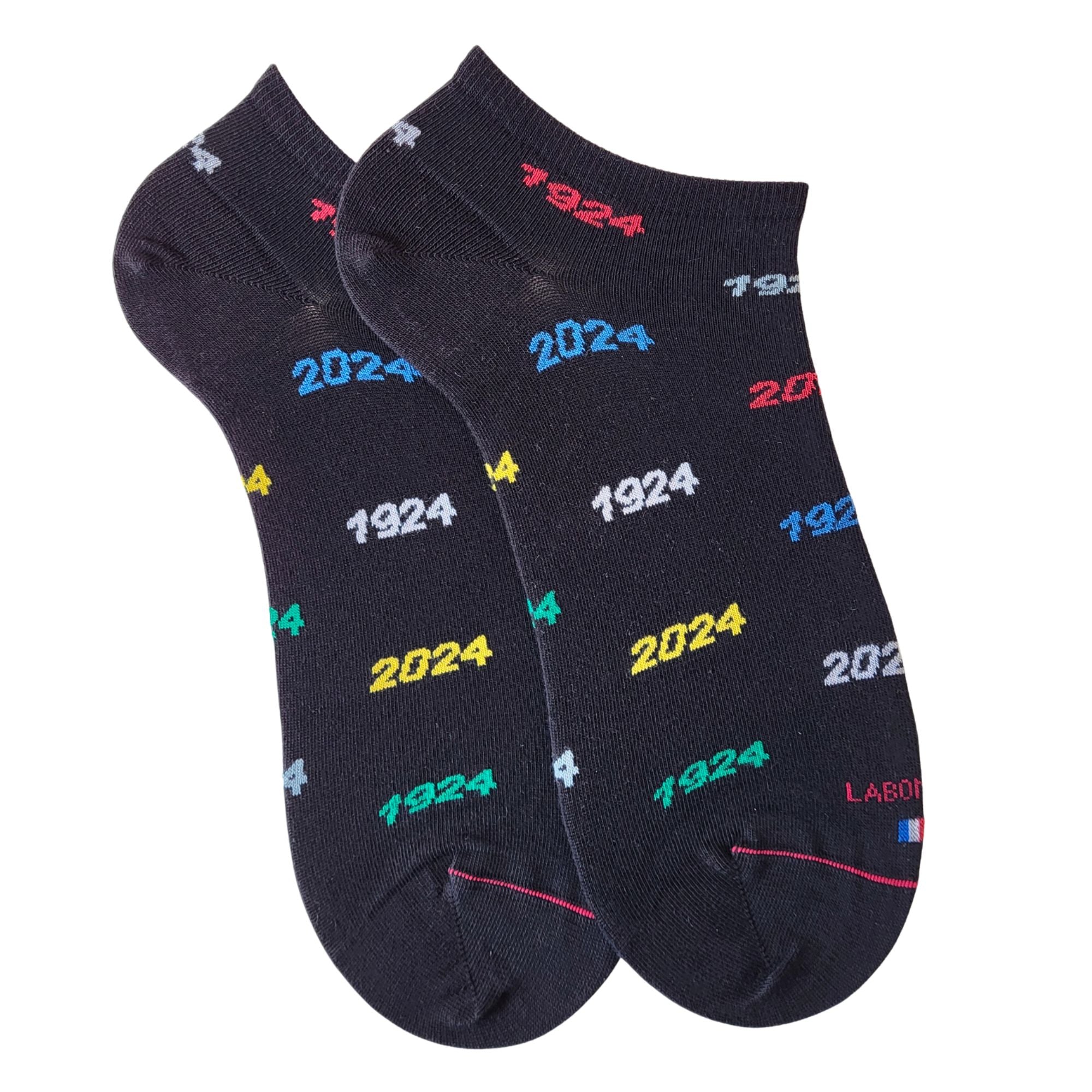 Mini-socquettes noires motifs 1924-2024