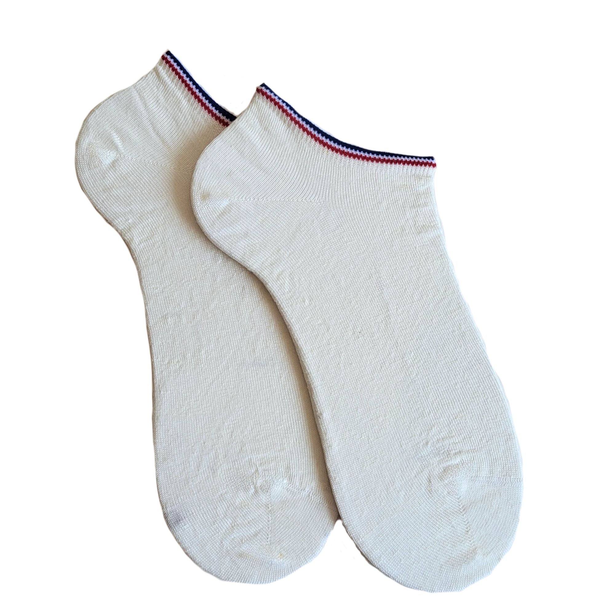 Mini-socquettes en lin blanc homme