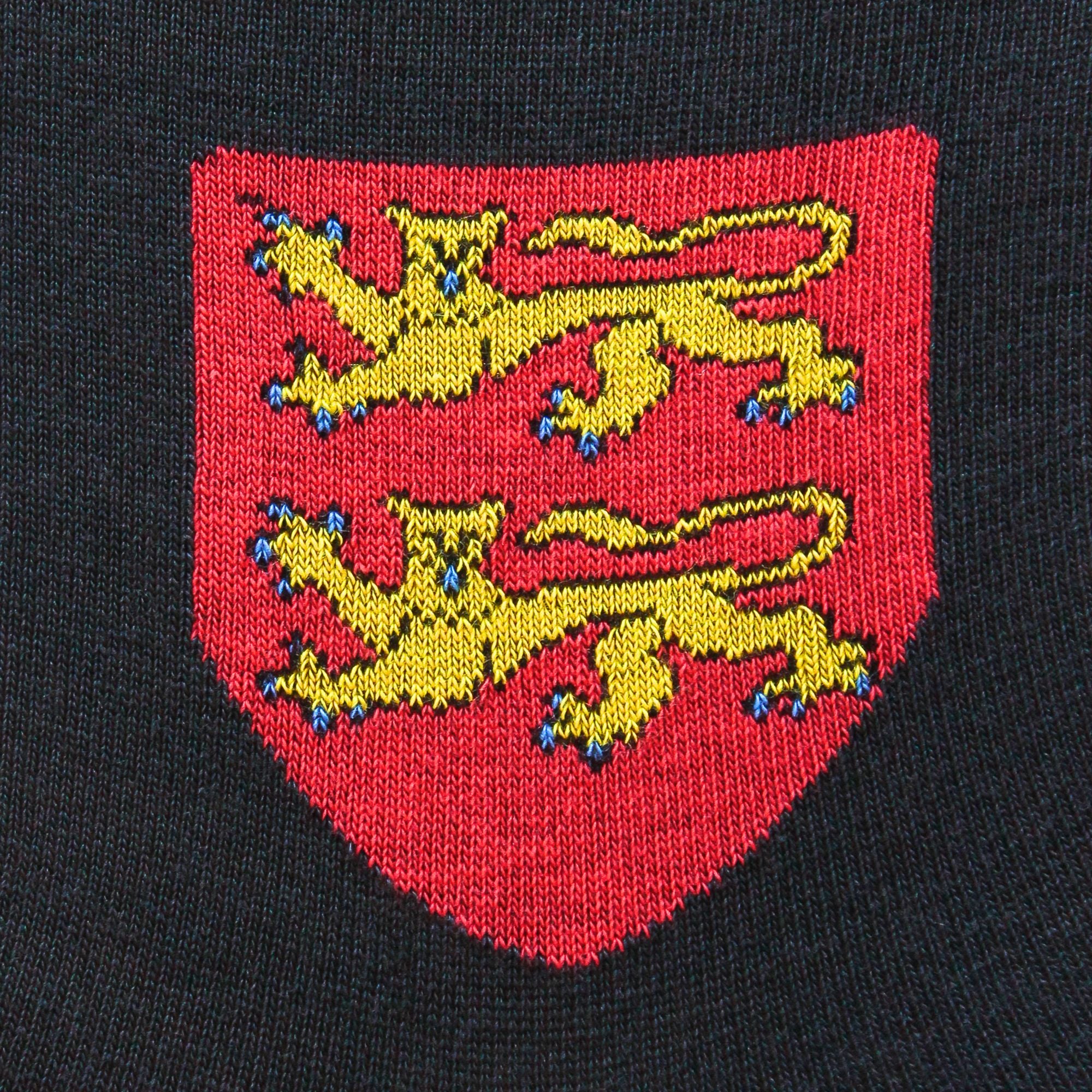 Chaussettes coton anthracite blason normand homme