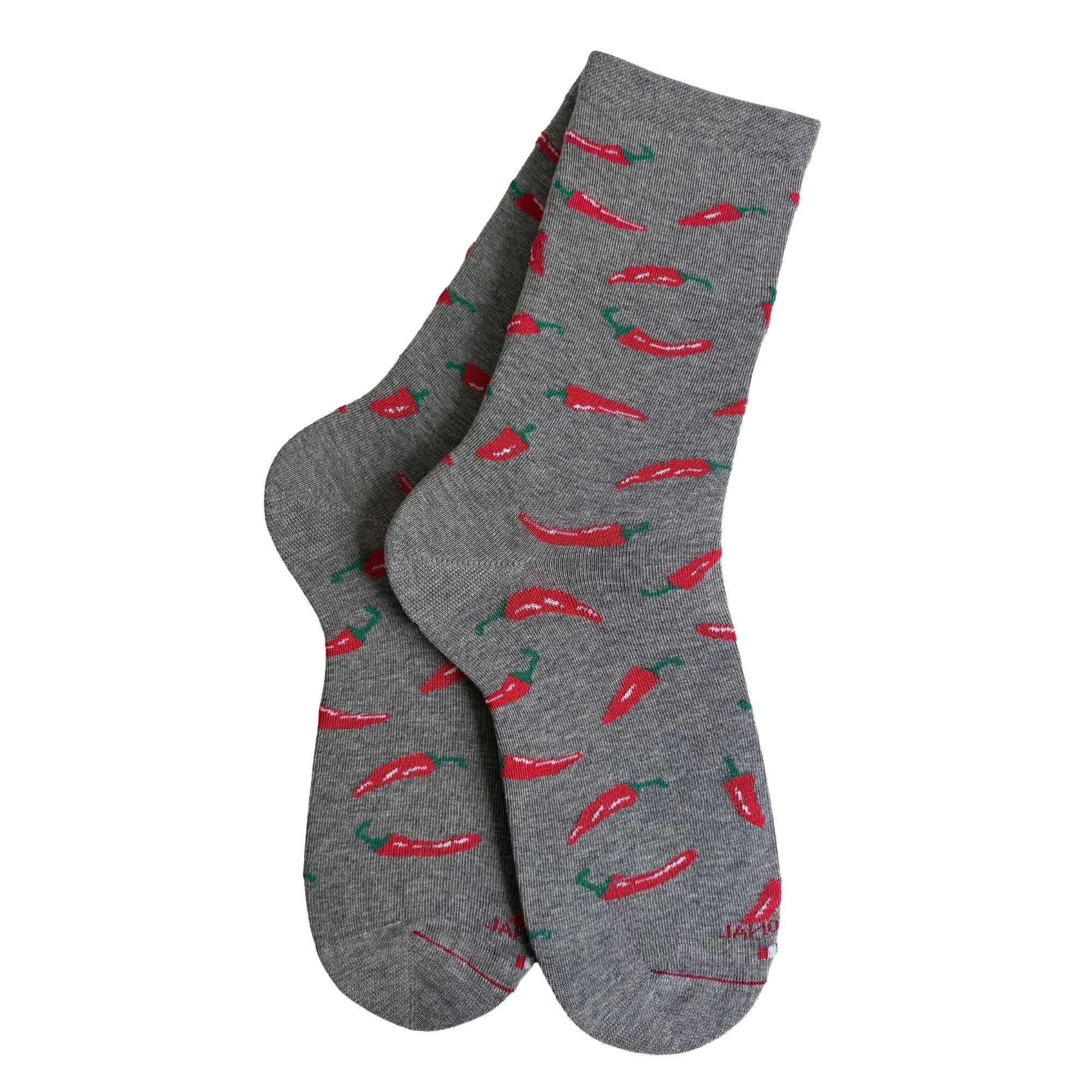 Chaussettes coton gris piment d’Espelette femme
