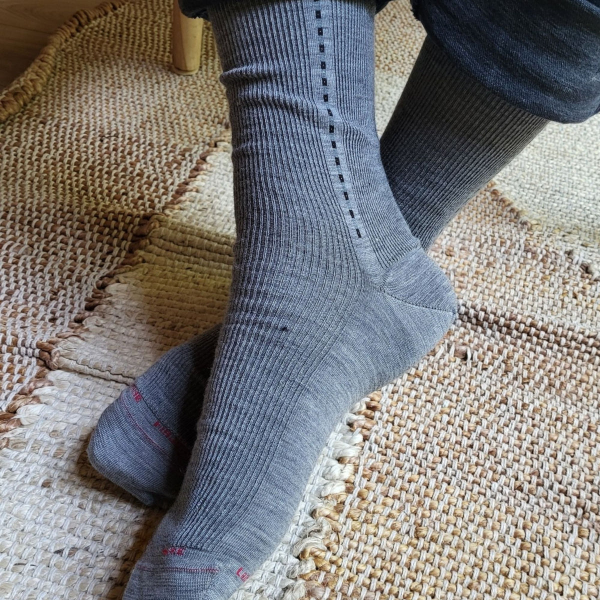 Chaussettes Non Comprimantes en laine mérinos Gris fer - Baguette