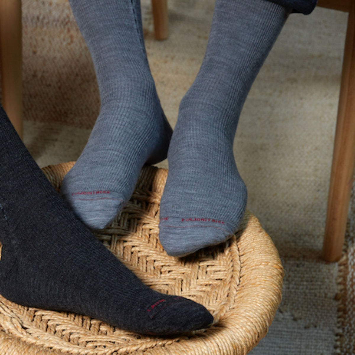 Chaussettes Non Comprimantes en laine mérinos Gris fer - Baguette
