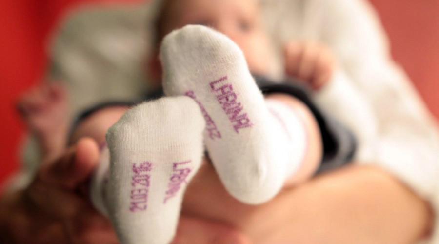 Coffret de chaussettes personnalisées pour bébé (naissance, baptème...)